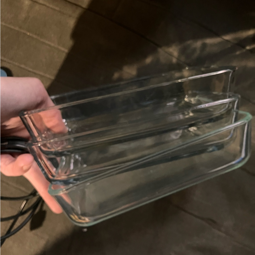 Pyrex Clear Glass Baking Dish Set small set